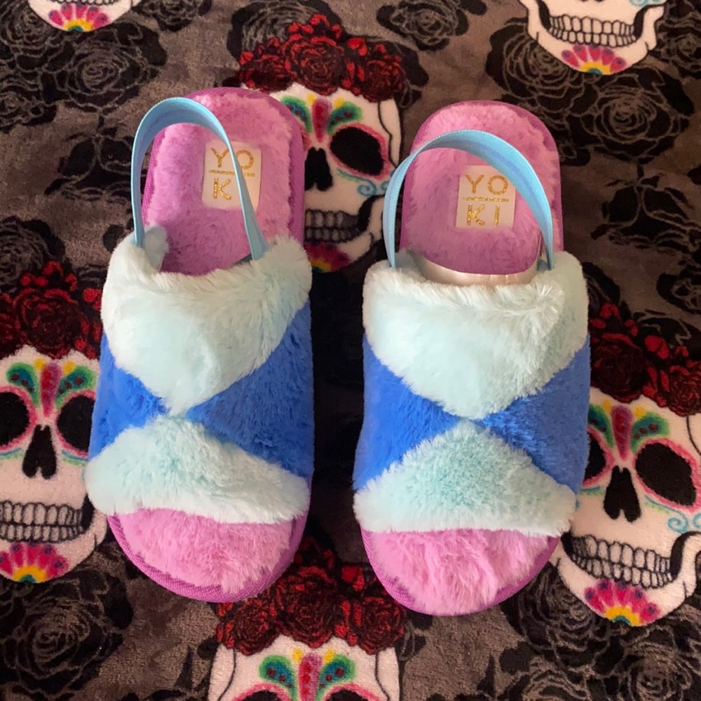 Fuzzy Platform Slippers